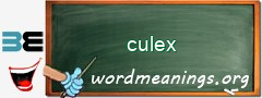 WordMeaning blackboard for culex